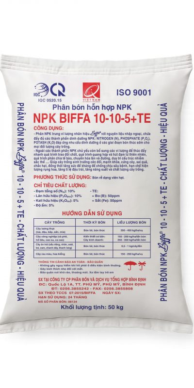 PHÂN BÓN HỖN HỢP NPK NPK BIFFA 10-10-5+TE