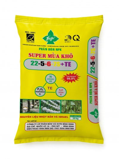 PHÂN BÓN NPK SUPER MÙA KHÔ 22-5-6-7S+TE