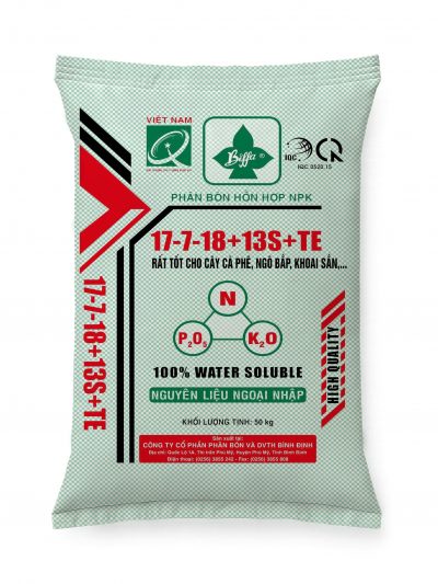 PHÂN HỖN HỢP NPK BIFFA 17-7-18+13S+TE